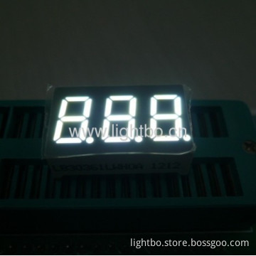 3 Digit 0.36 Inch (9.2mm) Common Cathode Ultra Bright White 7 Segment Led Display 